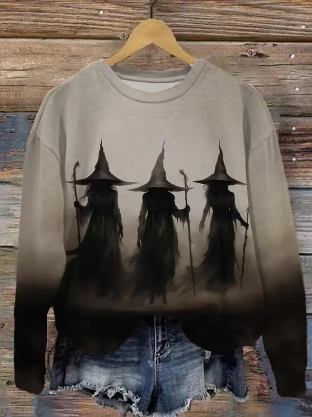 AIMITAG Girls Trip Salem Sweatshirt for Women Witches Vintage Salem Witch Shirts Time To Get Wicked Pullover