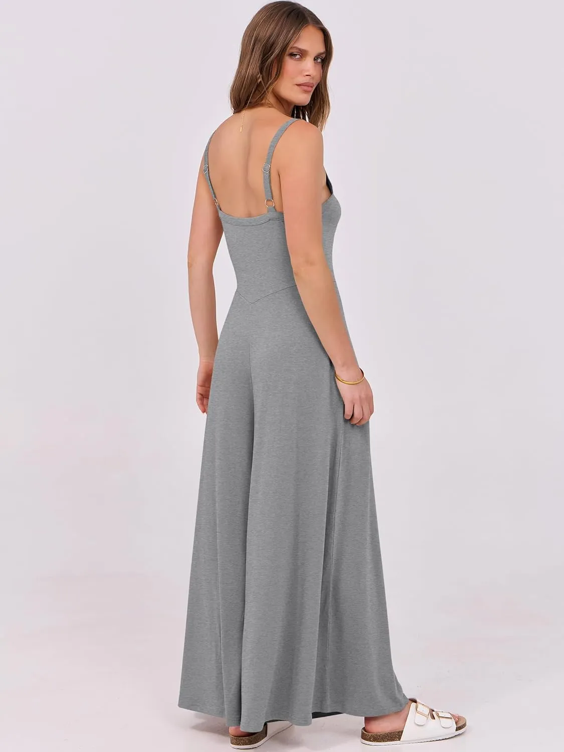 ANRABESS Womens Casual Loose Sleeveless Jumpsuits Dressy Wide Leg Adjustable Strap Rompers 2025 Summer Vacation Outfits