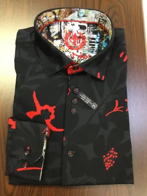 Au Noir VERSO Dress Shirt Black/Red