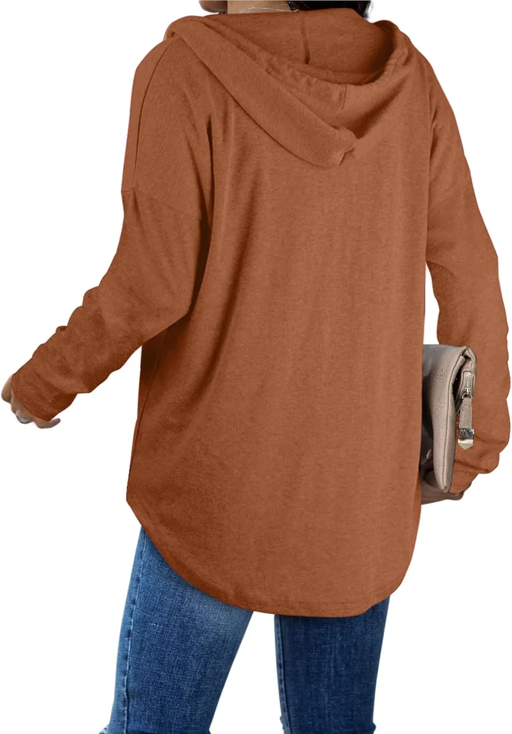 Bofell Womens Fashion Tops Hoodies for Women Pullover Oversized Sweatshirts Long SLeeve Shirts Loose Fit
