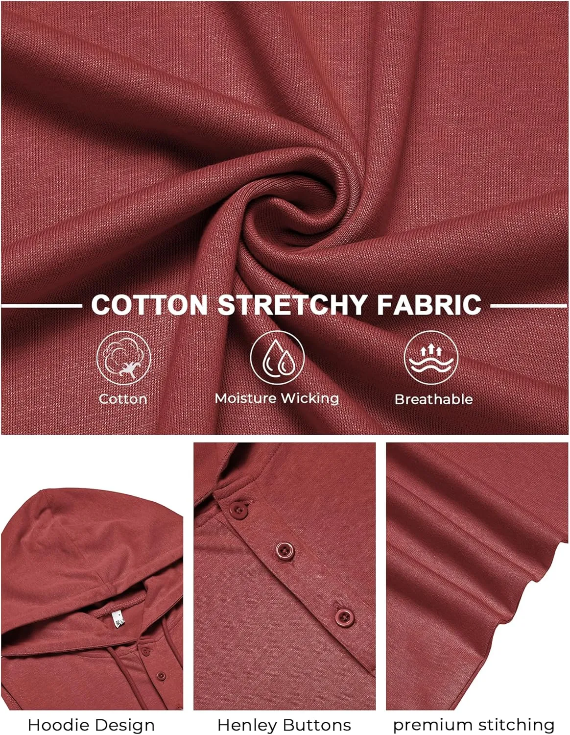 COOFANDY Men's Workout Hooded Tank Tops Sleeveless Gym Hoodies Cotton Muscle Cut Off Shirt Bodybuilding Henley Shirts
