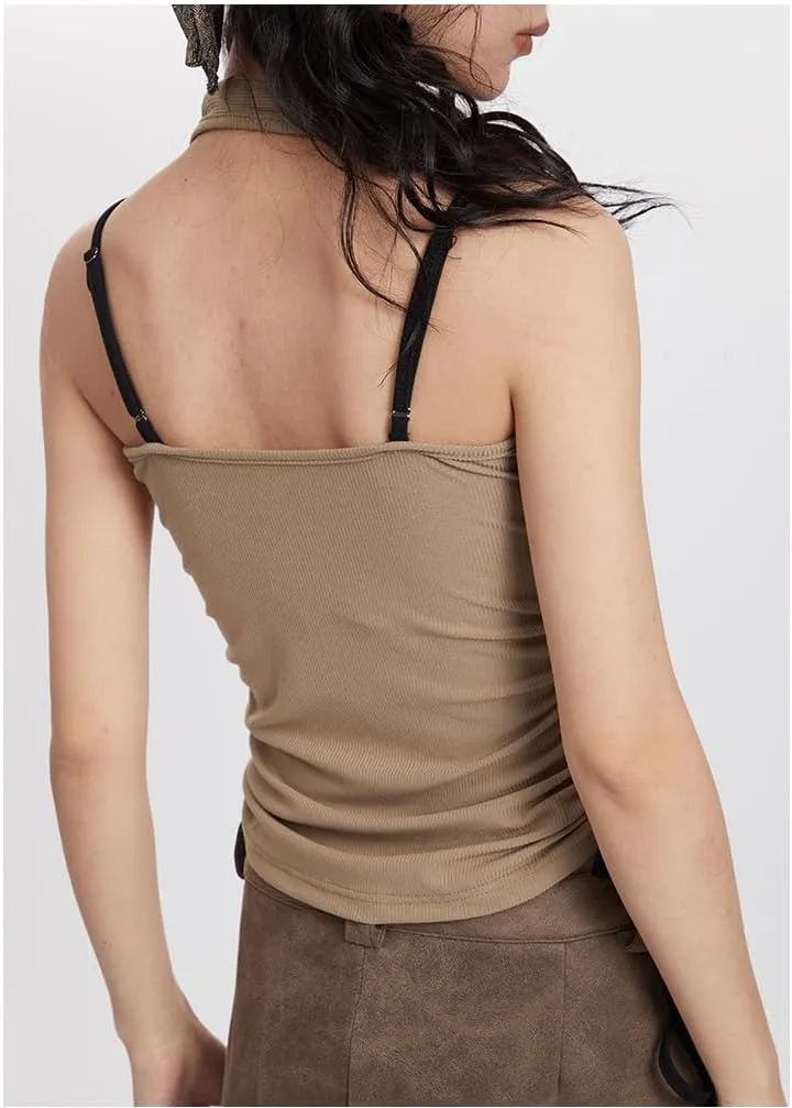 Cute Cami for Women Girls, Kawaii Y2K Sleeveless Crop Tops Women Fashion Emo Grunge Going Out Tops Coquette Camisole