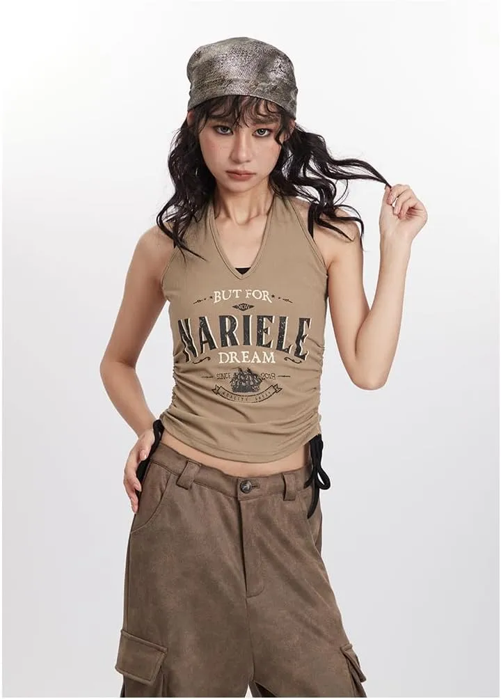 Cute Cami for Women Girls, Kawaii Y2K Sleeveless Crop Tops Women Fashion Emo Grunge Going Out Tops Coquette Camisole