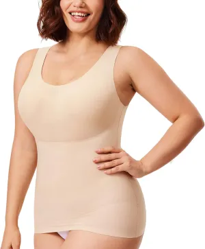 DELIMIRA Women's Shapewear Tummy Control Tank Tops Plus Size Seamless Camisole