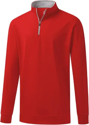 DEOLAX Mens Quarter Zip Pullover Solid 1/4 Zip Pullover Mens Athletic Long Sleeve Sweatshirt Mock Neck Golf Shirts for Men