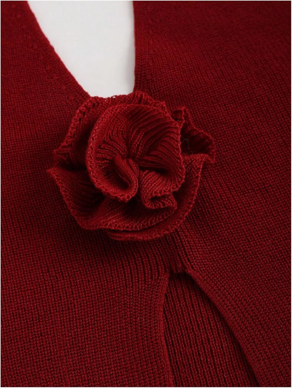 GORGLITTER Women's Sexy Going Out Vest Tops Fashion Crochet Knit Ribbed Sweater Vest Open Front Trendy Halter Crop Tops