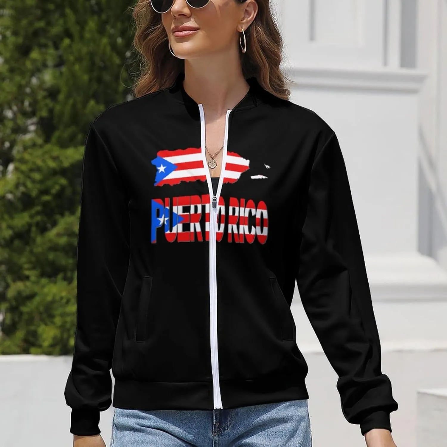Haiti Flag Womens Zip Up Hoodies Cute Jackets Oversized Sweatshirts Fall Outfits Winter Clothes