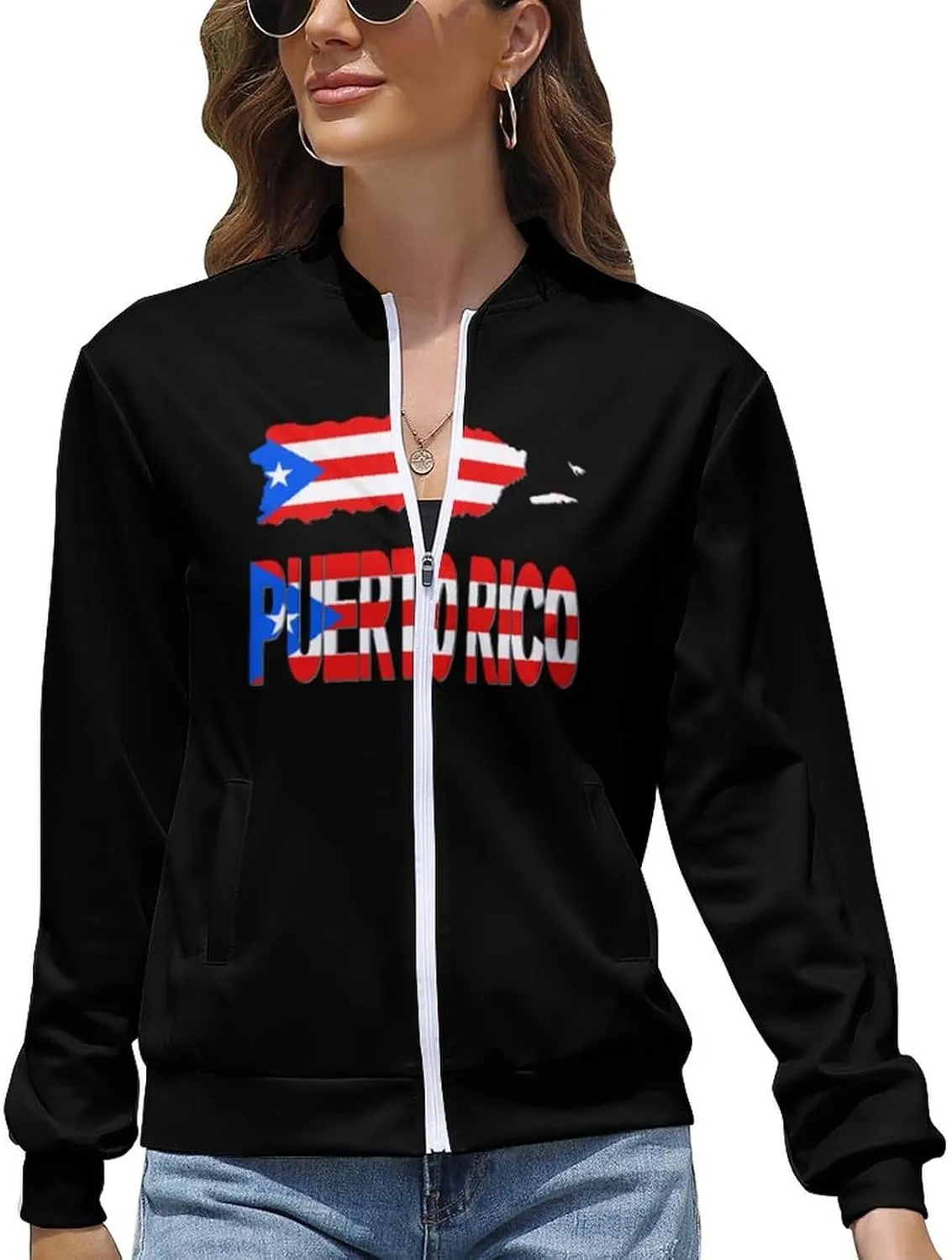 Haiti Flag Womens Zip Up Hoodies Cute Jackets Oversized Sweatshirts Fall Outfits Winter Clothes