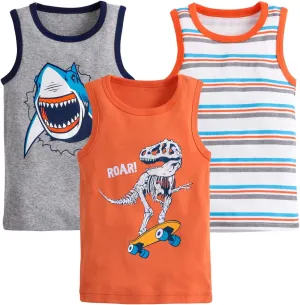 HUAER& Toddler Boys' 2-3 Pack Tank Tops