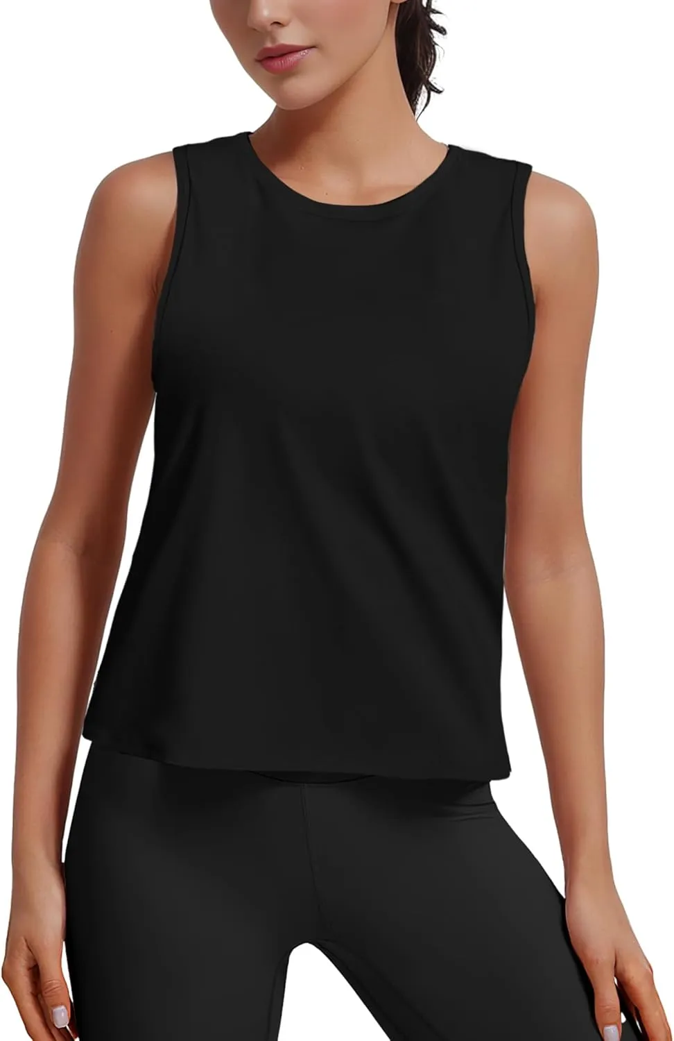 Ice Silk Workout Tank Tops for Women Gym Womens Athletic Tops Loose Fit Running Tank Sleeveless Cool Sun Protection