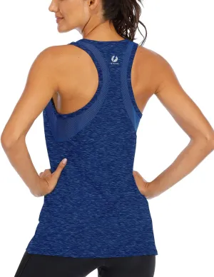 ICTIVE Workout Tank Tops for Women Loose Fit Yoga Mesh Racerback Open Back Muscle Shirts