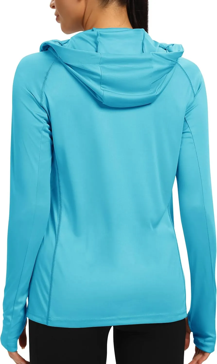 IUGA SPF Shirt Women Sun Protection Clothing UPF 50  Hoodie with Face Cover UV Hiking Long Sleeve Shirts Lightweight Outdoor