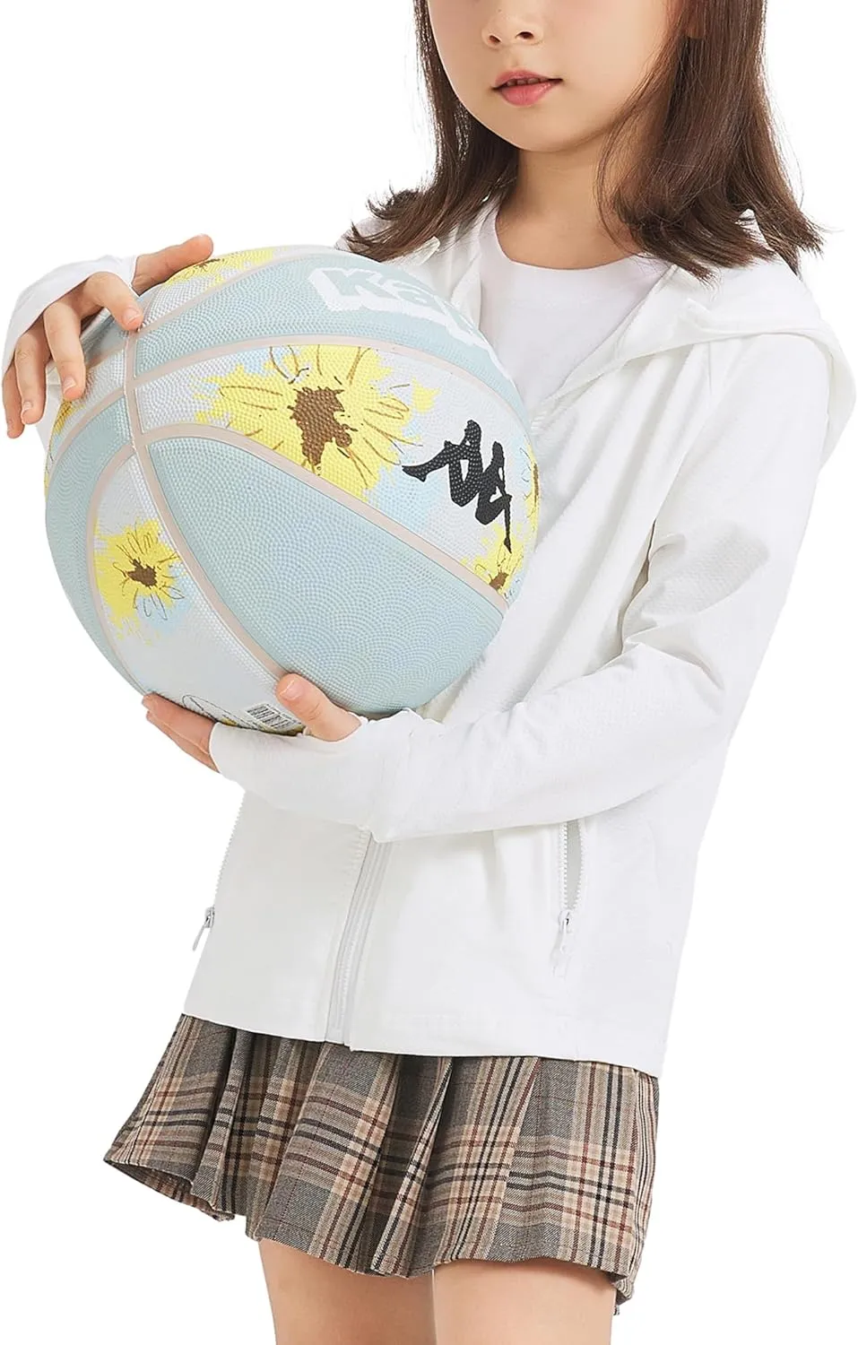 Kids Zip-Up Hoodie Girls Boys UPF50  Sun Protection Shirts Hiking Running Athletic Shirt with Thumb Holes