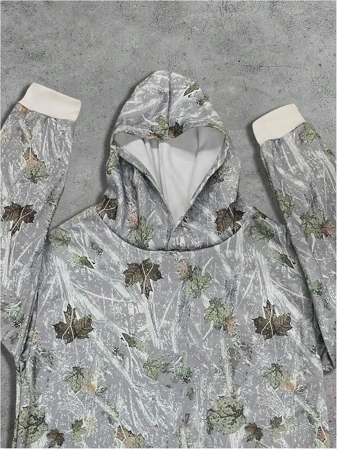 MakeMeChic Women's Camo Hooded Sweatshirt Long Sleeve Oversized Y2k Pullover Tops
