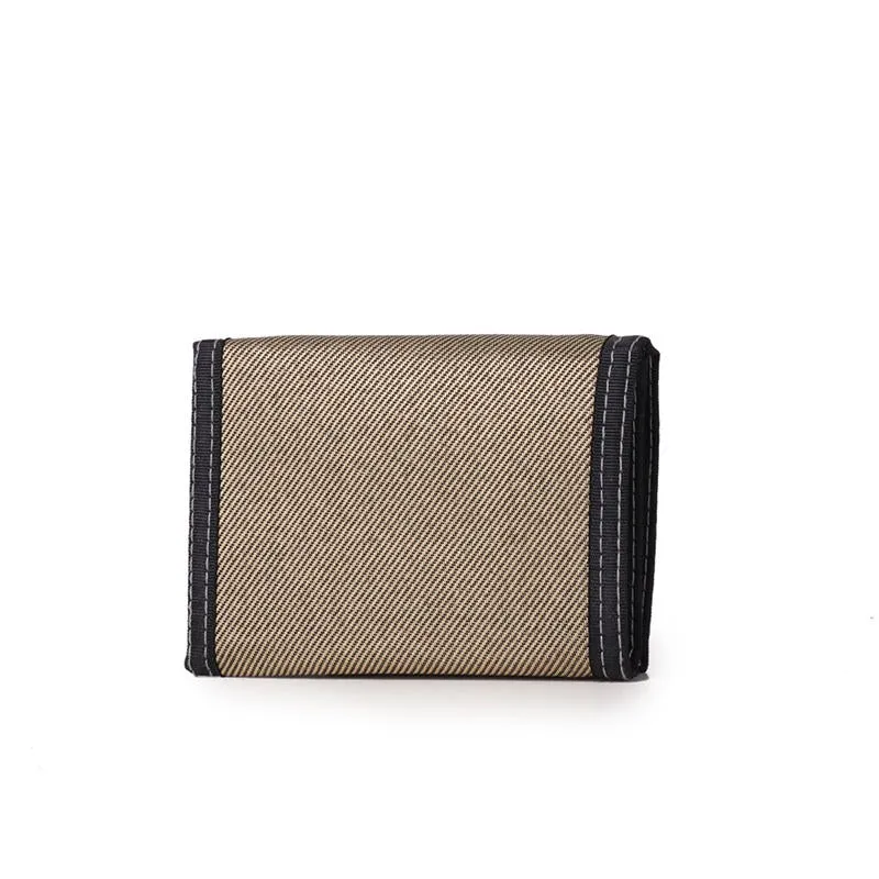 Men Casual Canvas Lightweight Short Wallet Card Holder