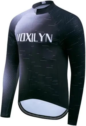 Men's Long Sleeve Cycling Jersey Quick Dry Breathable Reflective Biking Jacket Shirts with 3 Pockets UV Prodection