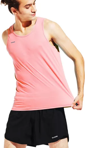 Men's Running Tank Top Ultra Lightweight Marathon Singlet Shirts Dry Fit Workout Sleeveless T-Shirt