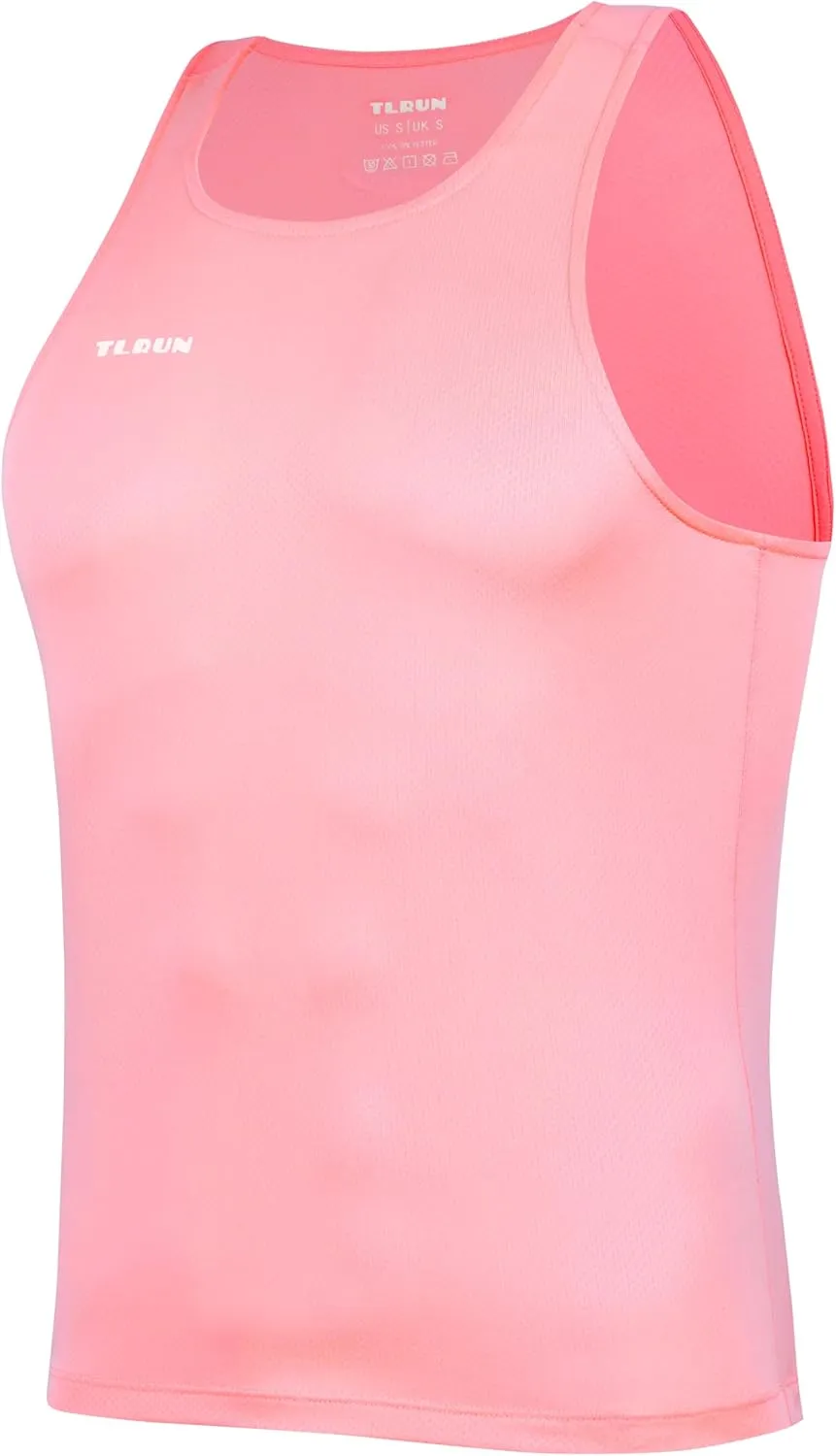 Men's Running Tank Top Ultra Lightweight Marathon Singlet Shirts Dry Fit Workout Sleeveless T-Shirt