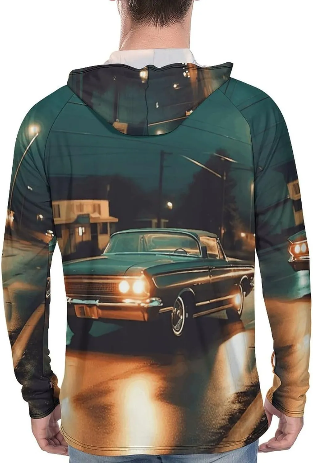 Men's UPF 50  Sun Protection Hoodie Outdoor UV Shirts Running Car Long Sleeve Quick Dry Fishing Hiking Shirt