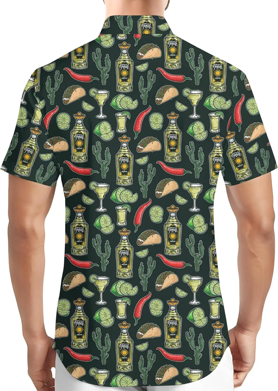 PAGYMO Hawaiian Shirt for Men Funny Summer Aloha Beach Shirts