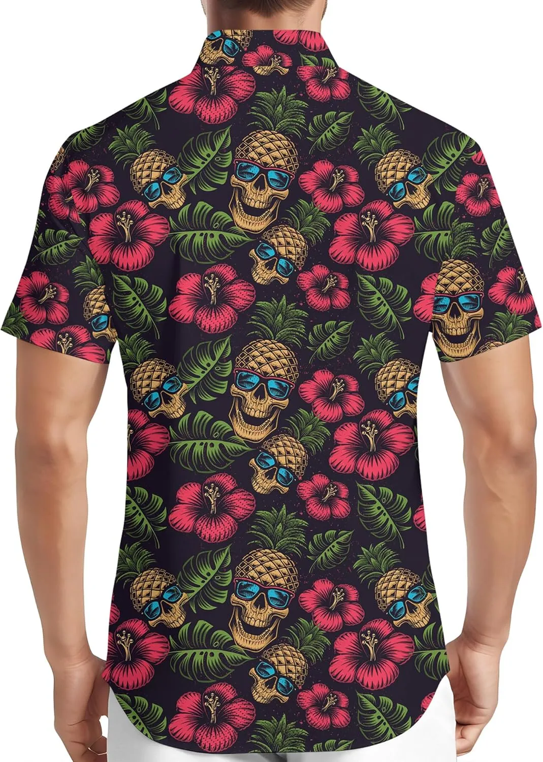 PAGYMO Hawaiian Shirt for Men Funny Summer Aloha Beach Shirts