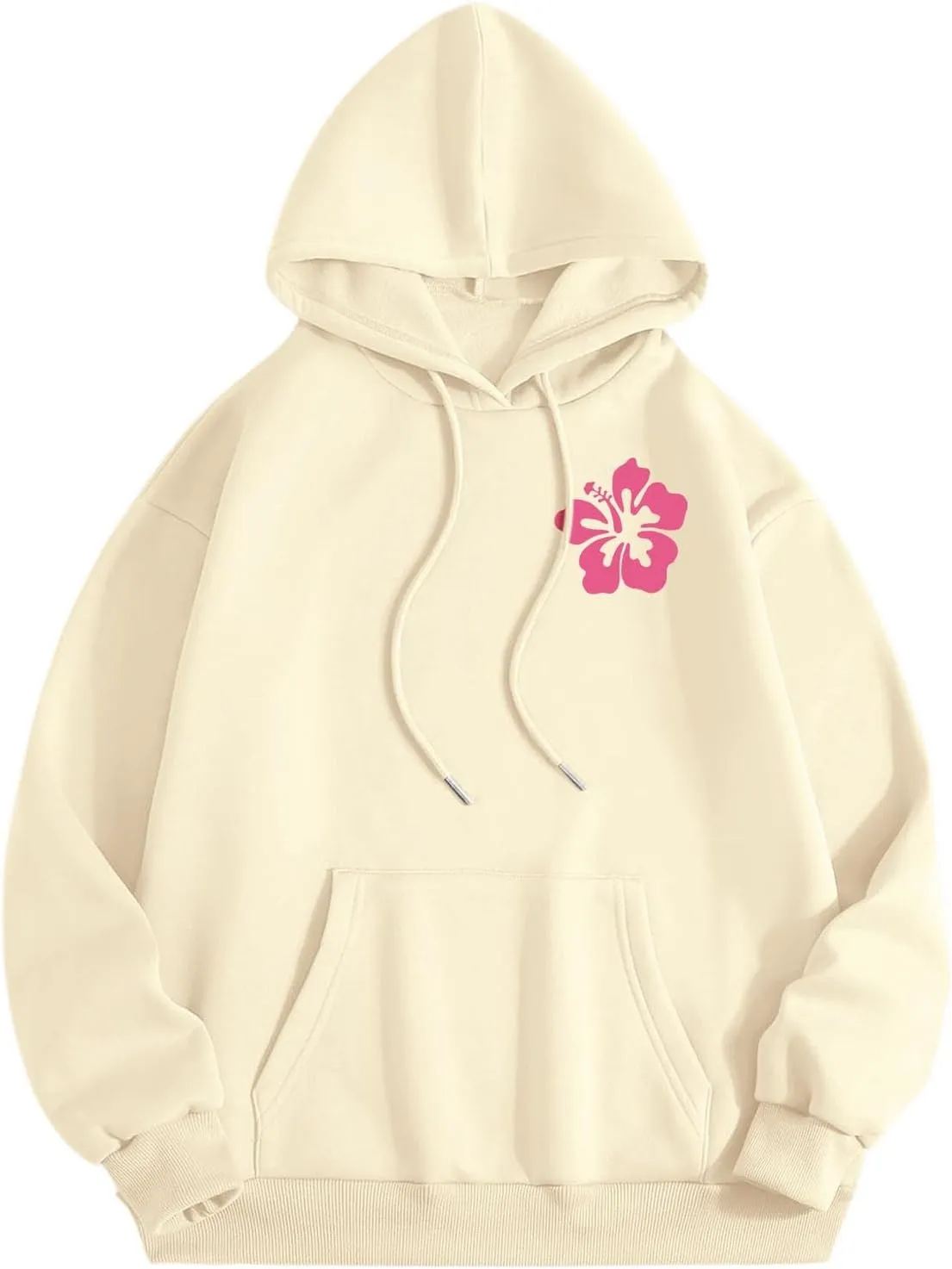 Pink Graphic Hoodies for Women 2024 Fall Outfits Oversized Hoodie Teen Girls Cute Preppy Sweatshirts Casual Pullover