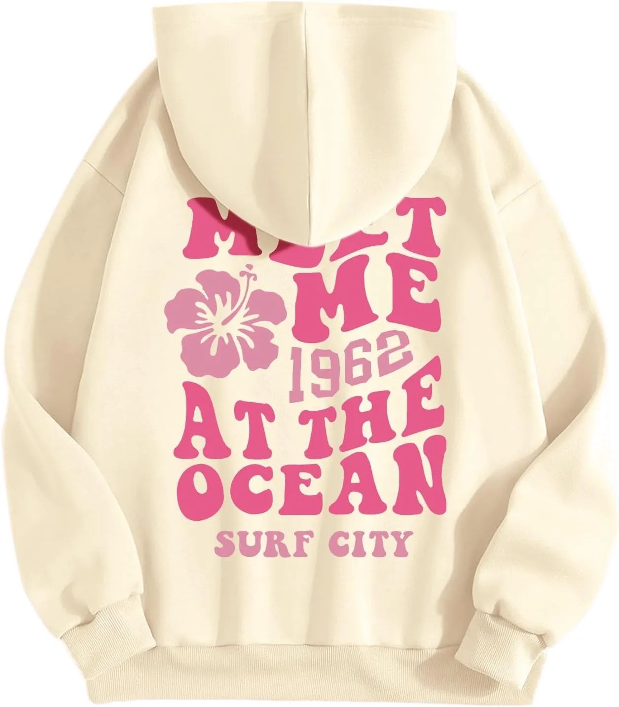 Pink Graphic Hoodies for Women 2024 Fall Outfits Oversized Hoodie Teen Girls Cute Preppy Sweatshirts Casual Pullover