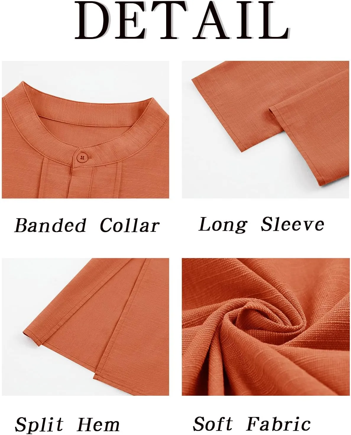 Runcati Mens Kaftan Thobe Button Down Henley Shirts Robe Long Sleeve Casual Cotton Pleated Muslim Gown Shirt
