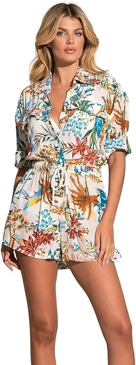 Short Sleeve Floral Romper