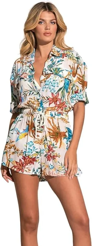 Short Sleeve Floral Romper