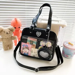 Sohiwoo Japanese Style Women's Bag Trend Kawaii Candy Color Large Capacity Ita Bags Femme Fashion Shoulder Bolso Mujer