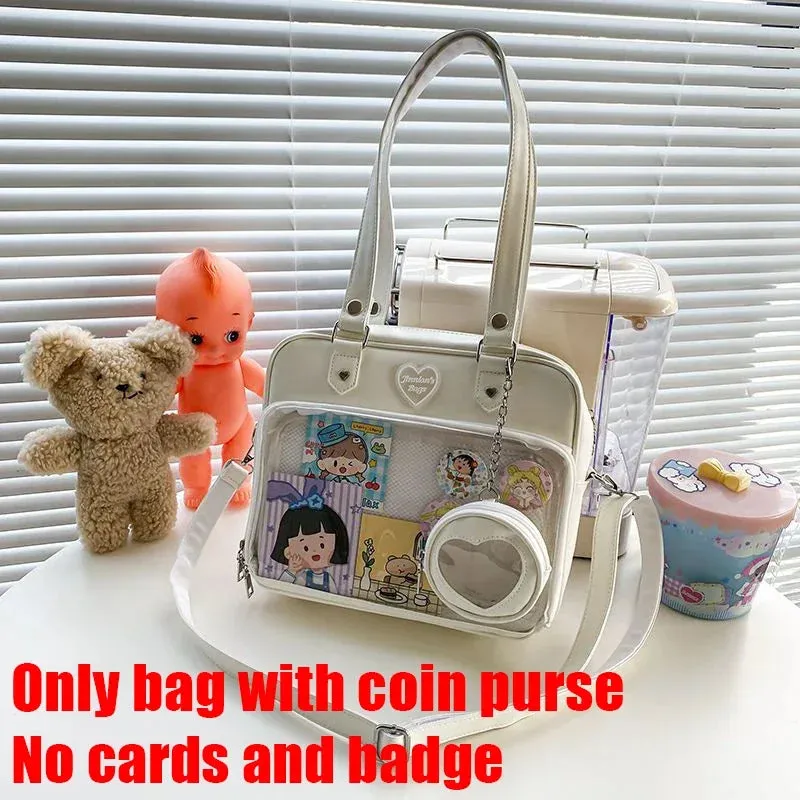 Sohiwoo Japanese Style Women's Bag Trend Kawaii Candy Color Large Capacity Ita Bags Femme Fashion Shoulder Bolso Mujer