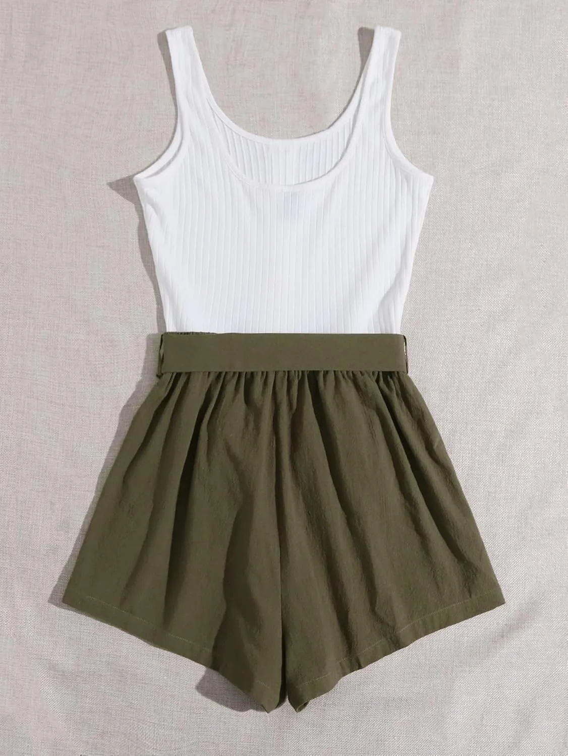 SOLY HUX Casual Summer Rompers for Women Sleeveless Vacation Outfits Short Jumpsuit