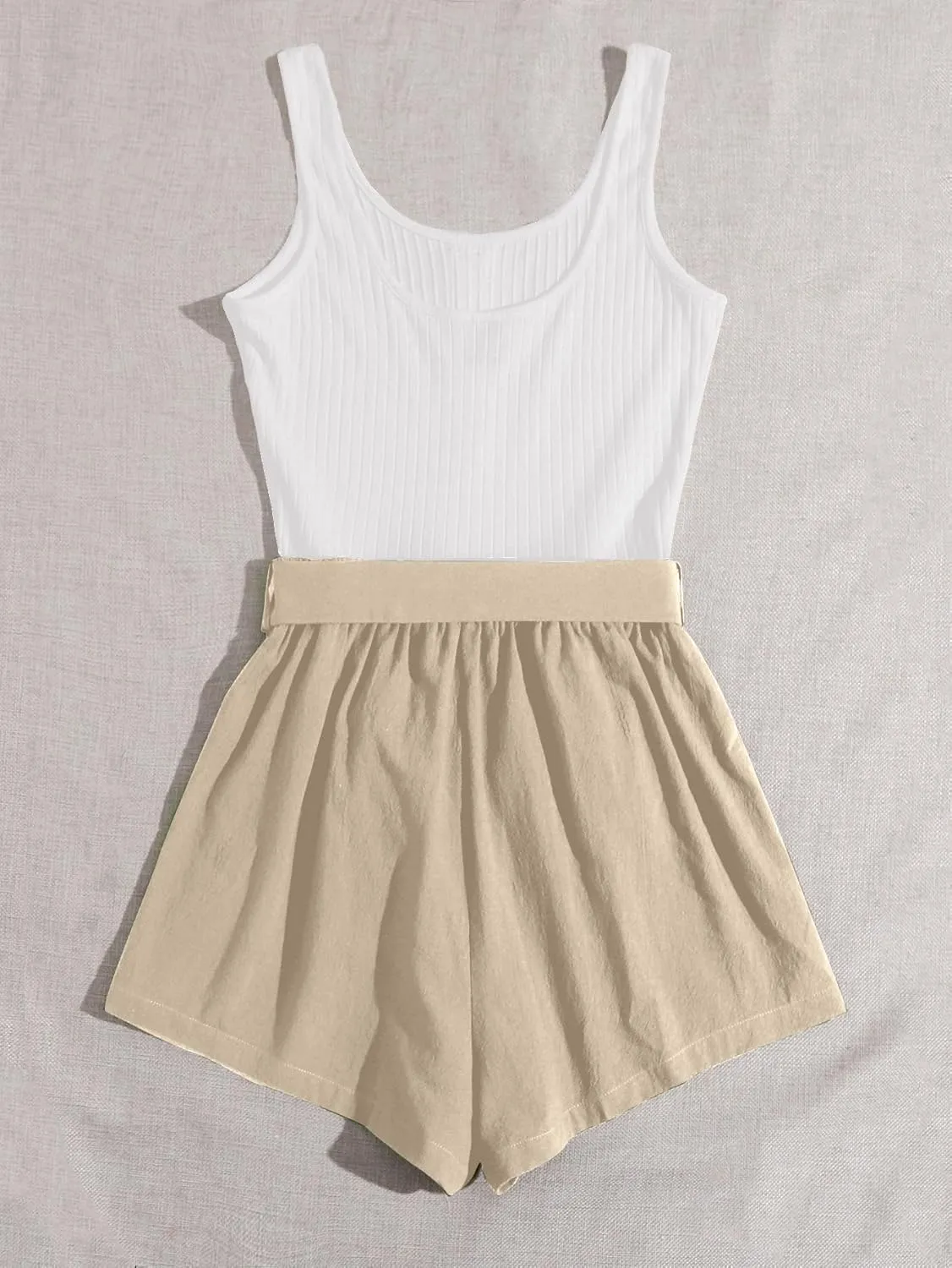 SOLY HUX Casual Summer Rompers for Women Sleeveless Vacation Outfits Short Jumpsuit