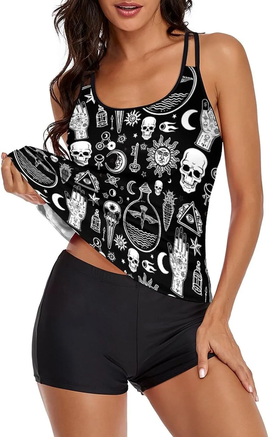 Swimwear Sport Fashion Tankini Bathing Suit Tops and Shorts for Beach