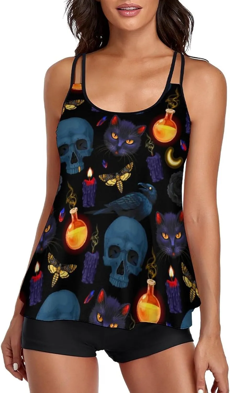 Swimwear Sport Fashion Tankini Bathing Suit Tops and Shorts for Beach