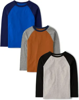 The Children's Place Boys' Long Sleeve Knit Shirts 3-Pack