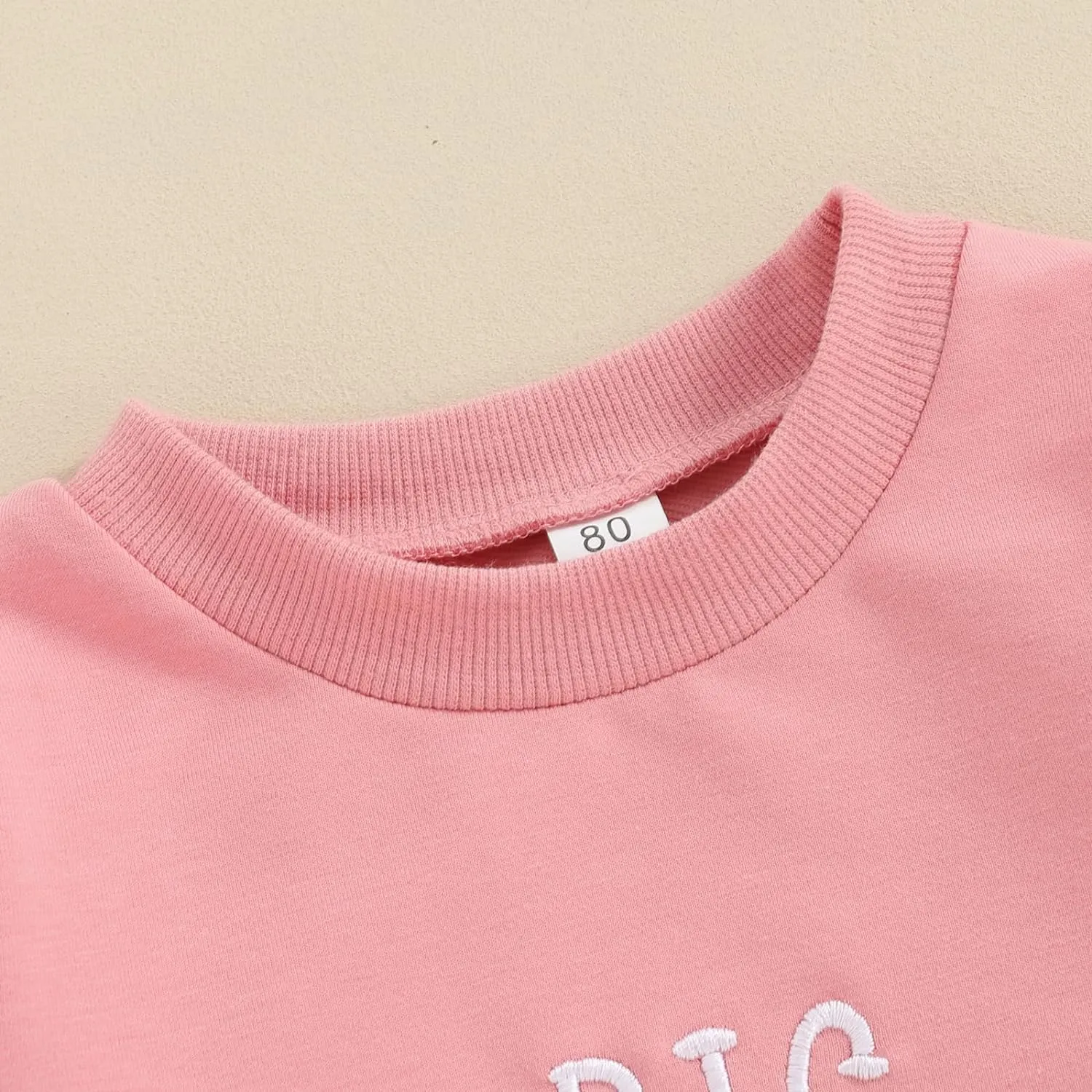 Toddler Baby Girl Long Sleeve Ruffle Sweatshirt Tops Basic Solid Color Oversized Sweater Shirts Kid Fall Clothes