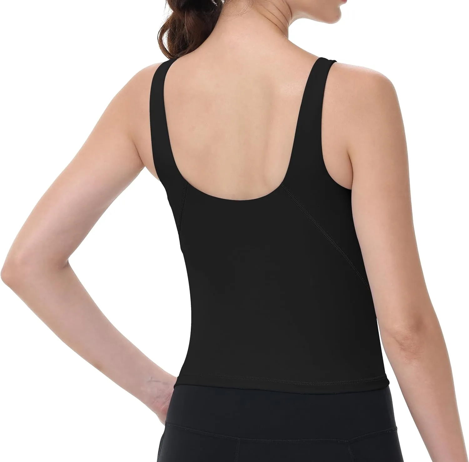 V VOCNI Nursing Tank Tops for Breastfeeding Workout Crop Top Longline Nursing Sport Bra Maternity Bras for Pregnancy