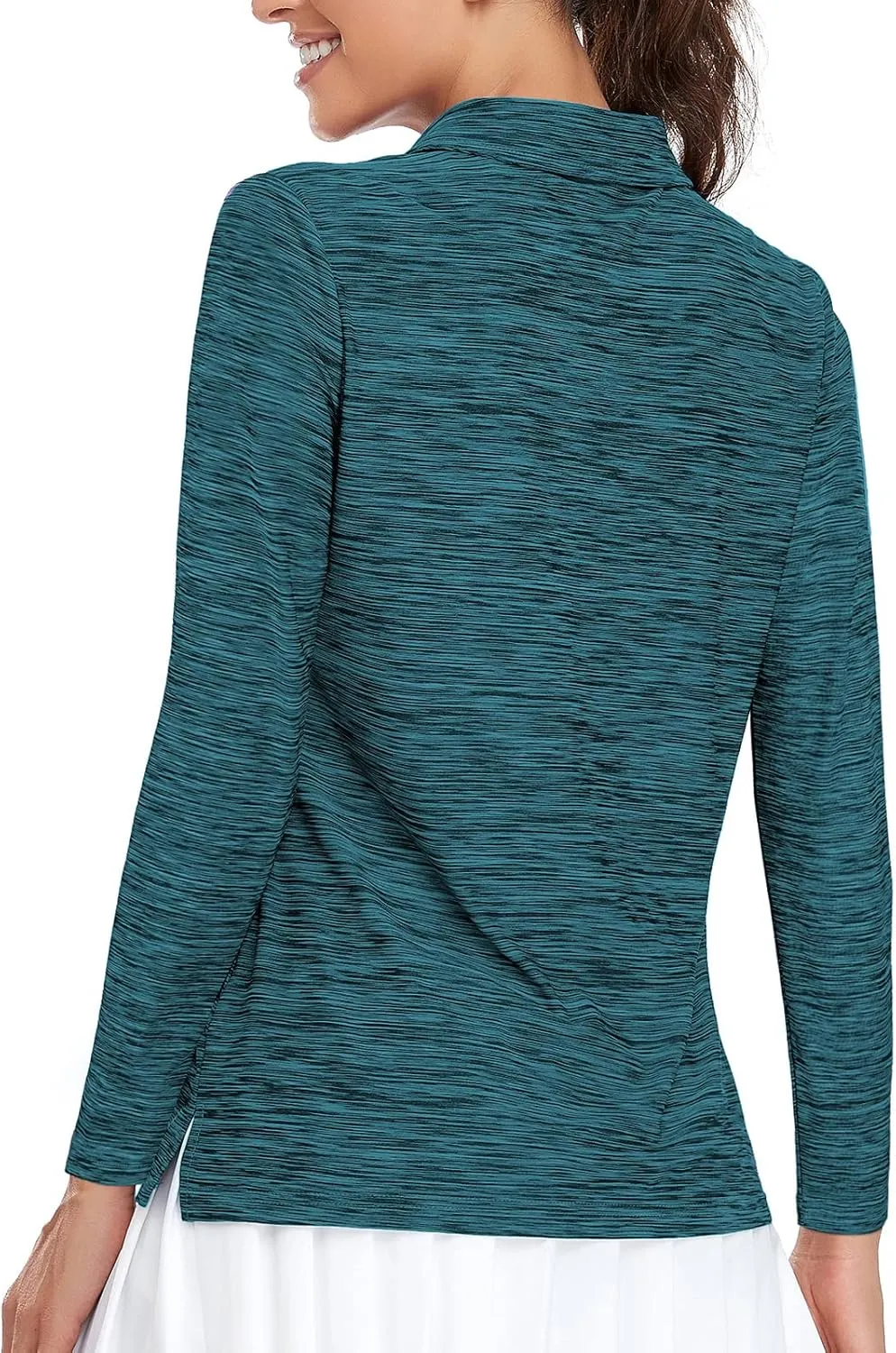 Viracy Womens Golf Shirt UPF50  Sun Protection Long Sleeve 1/4 Zip Up Polo Workout Tops Fast Dry Fit Moisture Wicking
