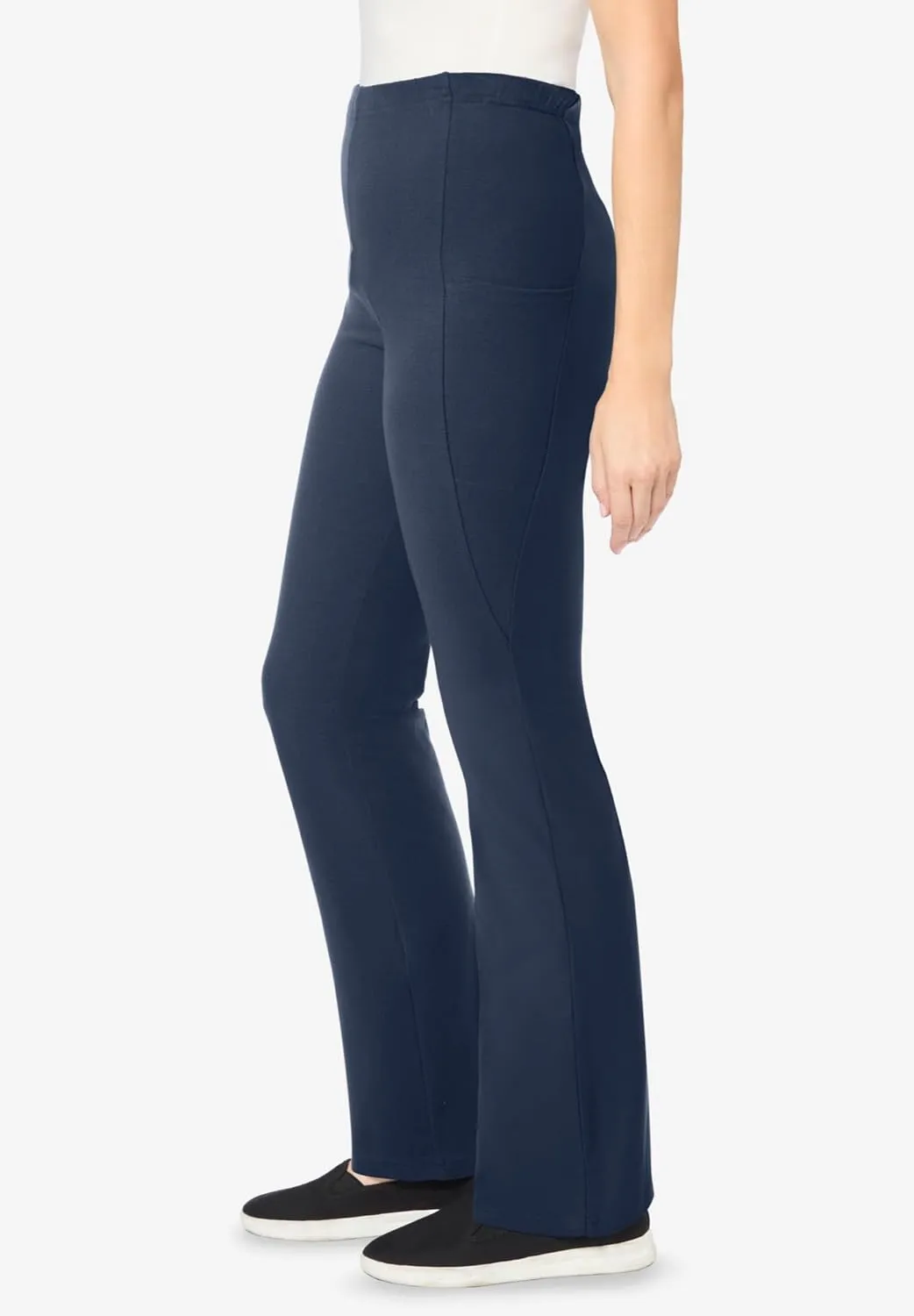 Woman Within Plus Size Pocket Bootcut Legging
