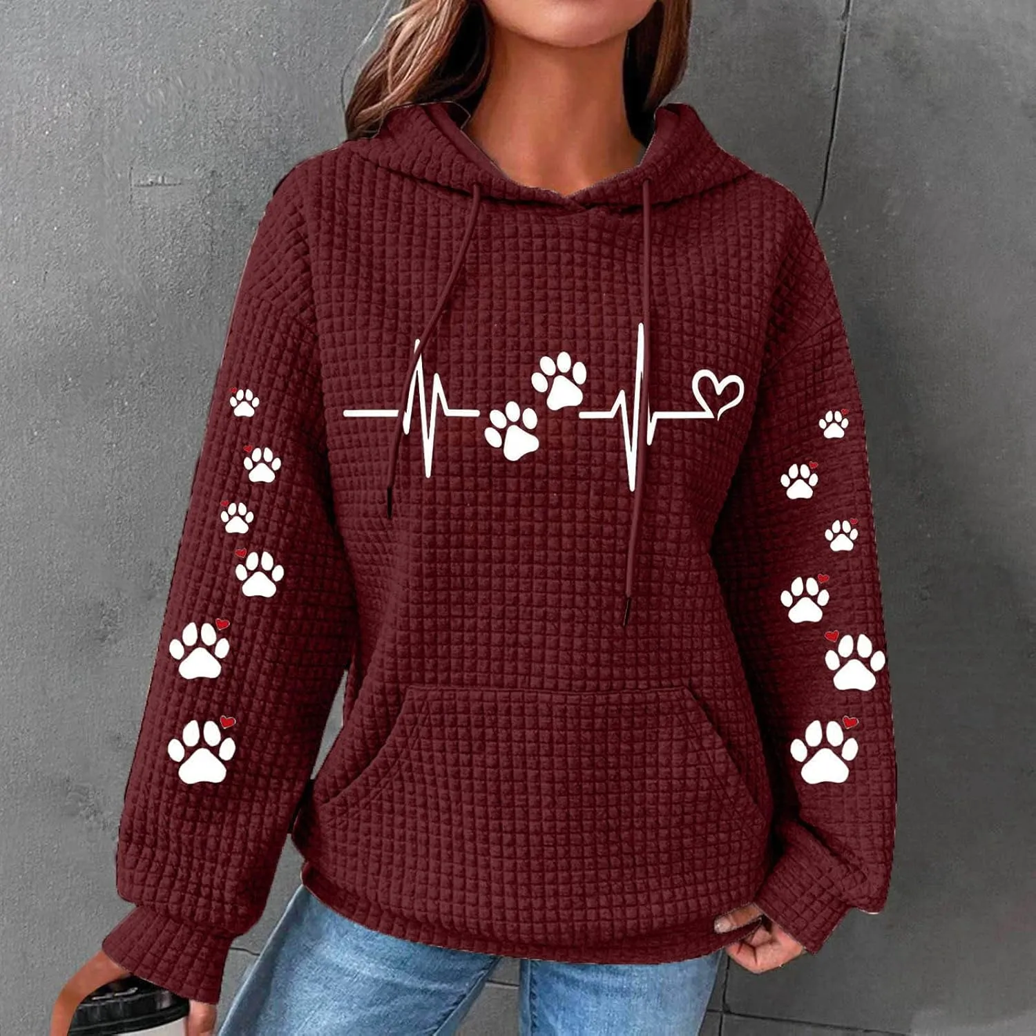 Womens Hoodies Oversized Sweatshirt Funny Sweater Long Sleeve Loose Cute Pullover Top Trendy Clothes