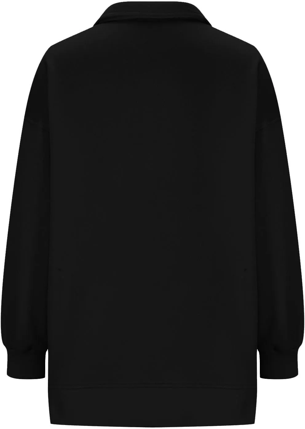 Women's Oversized Quarter Zip Sweatshirts Casual Sports Half-zip Long Sleeve Pullover Tops Solid Color Sweatshirt