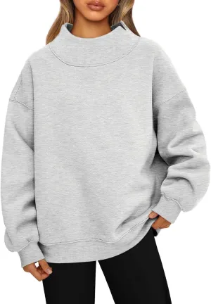 Womens Oversized Sweatshirts Turtleneck Long Sleeve Pullover Hoodies Tops Fall Outfits 2023 Clothes