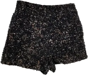 Women's Sexy Sequins Shiny Zipper Shorts Women Nightclub Hot Pants for