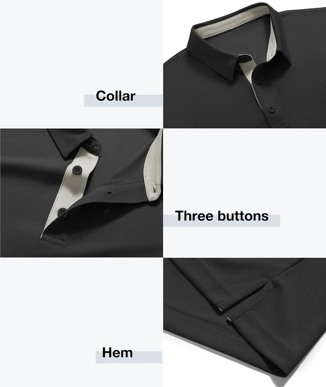 ZITY Mens Golf Polo Shirts Short Sleeve Quickly Dry Performance Collared Polo Tennis Casual Shirt for Men